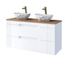 Novad Fiji White Aufsatzwaschtisch mit Unterschrank 120cm
