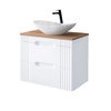 Novad Fiji White Aufsatzwaschtisch mit Unterschrank 80cm