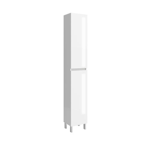 Santa Extensio Hochschrank 2 Türen, 30 x 182 x 24 cm, Weiß Hochglanz