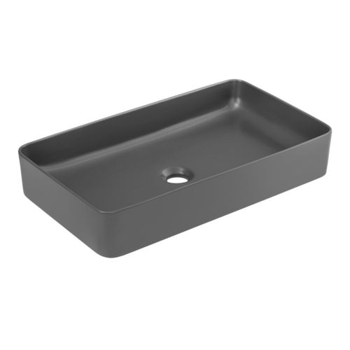 Novad Ship Aufsatzwaschtisch grau-matt  61 x 34 x 11 cm