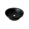 Novad MADAME, Keramik Aufsatzwaschtisch rund Ø 36 cm, Schwarz-matt