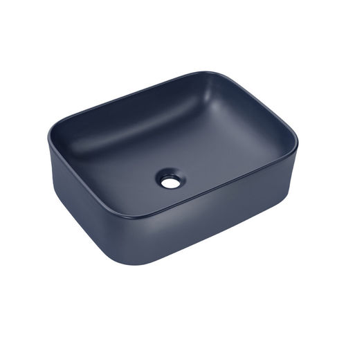 Novad KAYA Keramik Aufsatzwaschtisch, 50x38cm, Navy-blau-matt