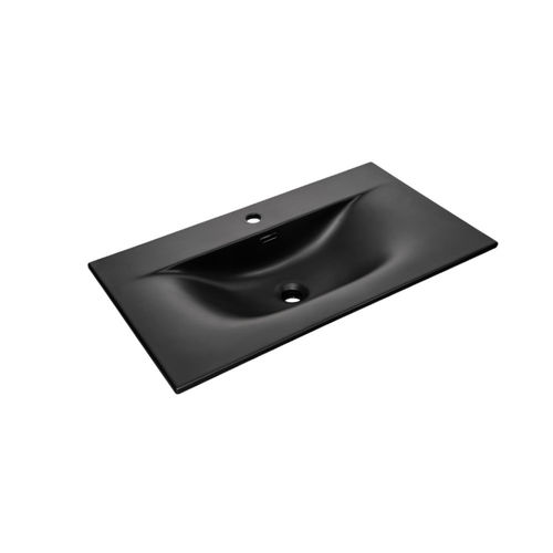 Novad SPY Waschtisch Keramik, 80cm, Schwarz-matt