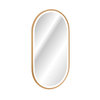Novad LED-Rahmenspiegel APOLLO 2, oval 90x50cm, Gold-matt