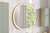 Novad LED-Rahmenspiegel APOLLO 2, oval 90x70cm, Gold-matt