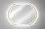 Novad LED-Rahmenspiegel APOLLO 2, oval 90x70cm, Gold-matt
