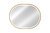 Novad LED-Rahmenspiegel APOLLO 2, oval 90x70cm, Gold-matt