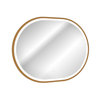 Novad LED-Rahmenspiegel APOLLO 2, oval 90x70cm, Gold-matt