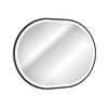 Novad LED-Rahmenspiegel APOLLO 2, oval 90x70cm, Schwarz-matt