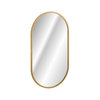 Novad LED-Rahmenspiegel APOLLO 2, oval 90x50cm, Gold-matt