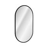 Novad LED-Rahmenspiegel APOLLO 2, oval 90x50cm, Schwarz-matt
