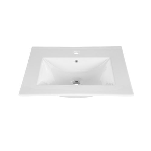 Novad Lava Waschtisch aus Keramik, 51 x 1,7 x 46cm