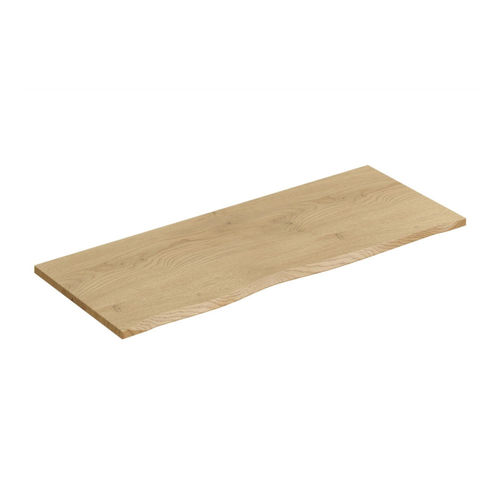 Novad MDF Waschtischplatte mit Naturkante 120cm, Cremona Eiche