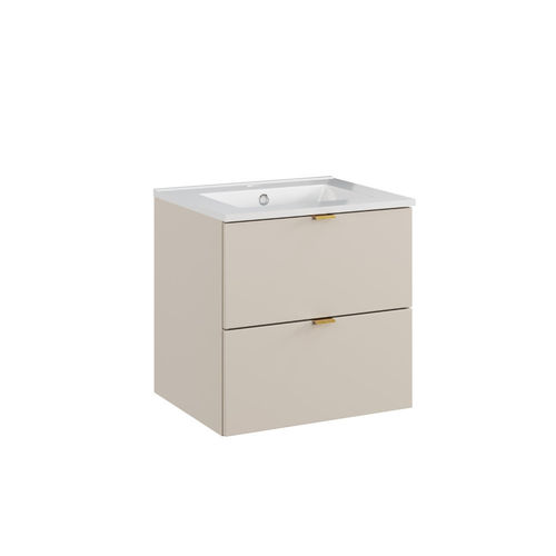 Novad Dune Keramikwaschtisch mit Unterschrank, 2 Schubladen,  50cm