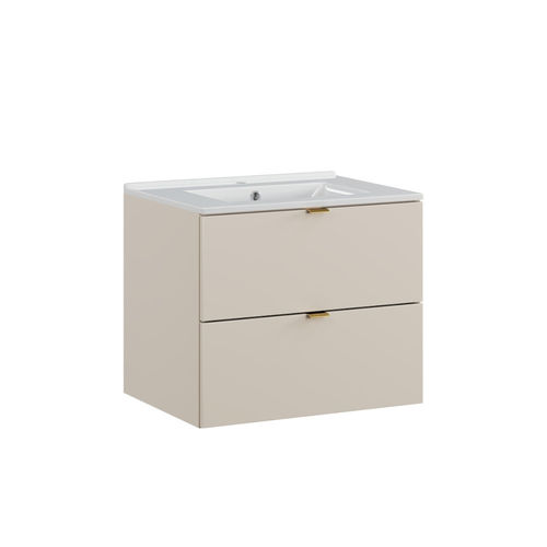 Novad Dune Keramikwaschtisch mit Unterschrank, 2 Schubladen,  60cm