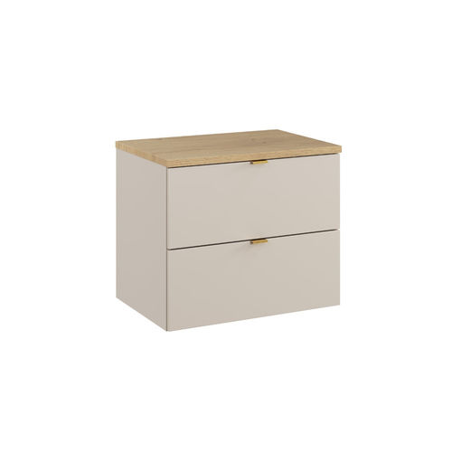 Novad Dune Waschtischplatte mit Unterschrank, 2 Schubladen, 60cm
