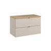Novad Dune Waschtischplatte mit Unterschrank, 2 Schubladen, 80cm