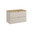 Novad Dune Waschtischplatte mit Unterschrank, 2 Schubladen, 60-80cm