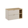 Novad Dune Waschtischplatte mit Unterschrank, 2 Schubladen und Seitenregal, 80cm