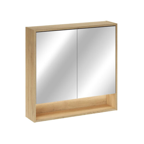 Novad Spiegelschrank mit 2 Türen und einer offenen Ablage 80cm