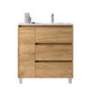 Santa Nova Waschtisch mit Unterschrank bodenstehend  mit Ablage links, 90cm, Eiche Afrika
