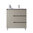 Santa Nova Waschtisch mit Unterschrank bodenstehend  mit Ablage links, 90cm, Grau Satin