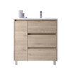 Santa Nova Waschtisch mit Unterschrank bodenstehend mit Ablage links, 90cm, Nature