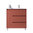 Santa Nova Waschtisch mit Unterschrank bodenstehend  mit Ablage links, 90cm, Rot Satin