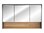Novad Viken Spiegelschrank 120 x 75 x 25cm, Schwarz-Grau